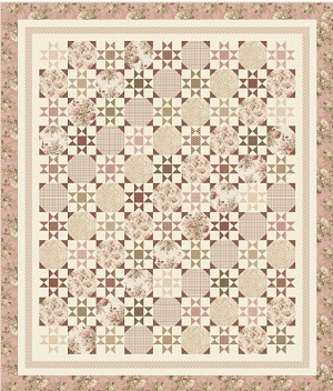Yardley House Star Snowbal 70 x 82 Quilt Kit Marcus Fabrics 
